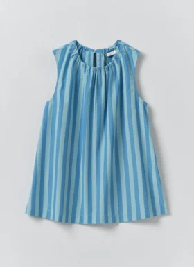 Oyo Stripe gerafftes Baumwoll-Top