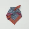 Patchwork-Streifen-Bandana im Blockdruck
