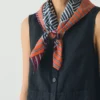 Patchwork-Streifen-Bandana im Blockdruck