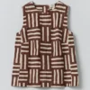 Patchwork-Streifen-Blockdruck-Oberteil Patchwork-Streifen-Blockdruck-Oberteil