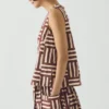 Patchwork-Streifen-Blockdruck-Oberteil Patchwork-Streifen-Blockdruck-Oberteil
