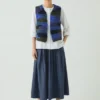 Patchwork-Strickweste aus Wolle Patchwork-Strickweste aus Wolle