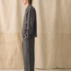 Plissierte Hose aus Leinen-Baumwoll-Twill Plissierte Hose aus Leinen-Baumwoll-Twill