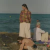 Plissierte Jeansshorts