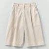 Plissierte Jeansshorts
