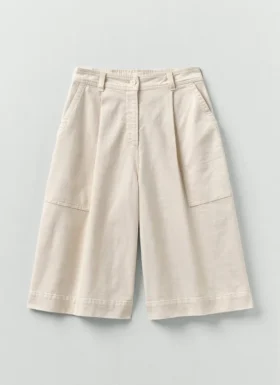 Plissierte Jeansshorts