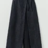 Plissierte Wickel-Denim-Culottes Plissierte Wickel-Denim-Culottes