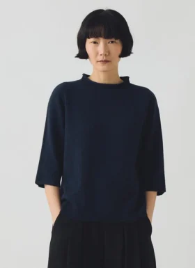 Pullover aus feiner Wolle und Kaschmir mit halben Ärmeln