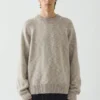 Pullover aus Leinen-Baumwolle mit Rundhalsausschnitt Pullover aus Leinen-Baumwolle mit Rundhalsausschnitt