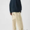 Rippenstrick-Pullover aus Wolle und Baumwolle