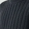 Rippenstrick-Pullover aus Wolle und Baumwolle