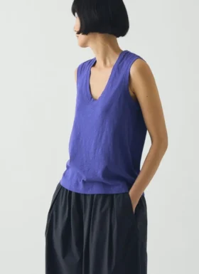 Ärmelloses Baumwoll-T-Shirt