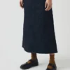 Rock aus Bio-Indigo-Denim mit aufgesetzten Taschen