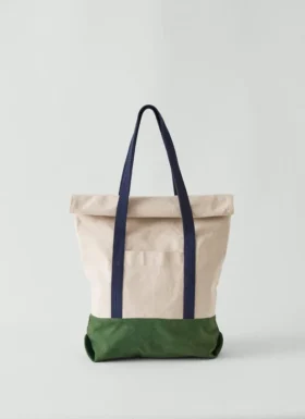 Roll-Top-Tasche aus Baumwoll-Canvas