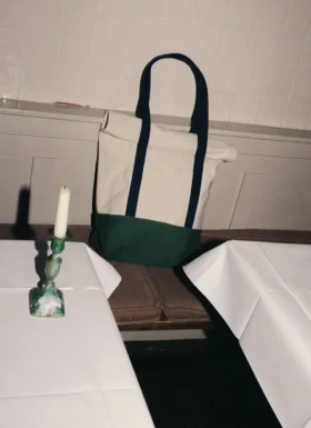 Roll-Top-Tasche aus Baumwoll-Canvas