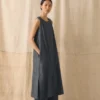 Schürzenkleid aus Leinen-Baumwoll-Twill Schürzenkleid aus Leinen-Baumwoll-Twill