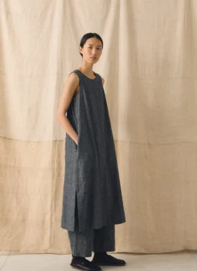 Schürzenkleid aus Leinen-Baumwoll-Twill
