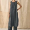 Schürzenkleid aus Leinen-Baumwoll-Twill Schürzenkleid aus Leinen-Baumwoll-Twill