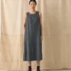Schürzenkleid aus Leinen-Baumwoll-Twill Schürzenkleid aus Leinen-Baumwoll-Twill