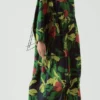 Seiden-Baumwoll-Kleid mit Obst-Print