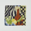 Seidenbandana mit abstraktem Stillleben