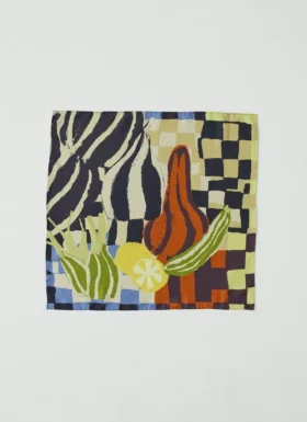 Seidenbandana mit abstraktem Stillleben