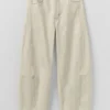 Skulpturale Denim-Hose mit Nähten