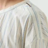Smock-Oberteil mit unregelmäßigen Streifen und Raffungen Smock-Oberteil mit unregelmäßigen Streifen und Raffungen