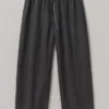 Stückgefärbte Leinen-Hose mit Kordelzug Stückgefärbte Leinen-Hose mit Kordelzug