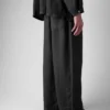 Stückgefärbte Leinen-Hose mit Kordelzug Stückgefärbte Leinen-Hose mit Kordelzug