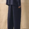 Stückgefärbte Leinen-Hose mit Kordelzug Stückgefärbte Leinen-Hose mit Kordelzug
