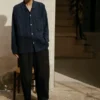 Stückgefärbte Leinen-Hose mit Kordelzug Stückgefärbte Leinen-Hose mit Kordelzug