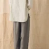 Stückgefärbtes Leinen-Kochhemd Stückgefärbtes Leinen-Kochhemd