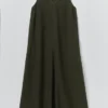 Stückgefärbtes, ärmelloses Leinenkleid