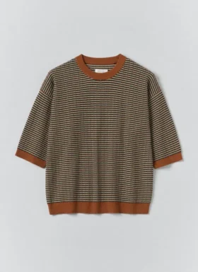 Strick-T-Shirt aus Baumwolle