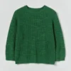 Strickpullover aus Leinen-Baumwolle mit strukturiertem Rippenmuster Strickpullover aus Leinen-Baumwolle mit strukturiertem Rippenmuster
