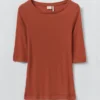 T-Shirt aus Wolle und Lyocell mit U-Ausschnitt T-Shirt aus Wolle und Lyocell mit U-Ausschnitt