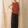 Tanktop aus Leinen-Baumwoll-Strick Tanktop aus Leinen-Baumwoll-Strick