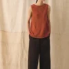 Tanktop aus Leinen-Baumwoll-Strick Tanktop aus Leinen-Baumwoll-Strick