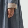 Weiches Abendkleid aus doppelseitiger Baumwolle