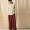 Weit geschnittene Crinkle-Baumwollgaze-Hose zum Hineinschlüpfen Weit geschnittene Crinkle-Baumwollgaze-Hose zum Hineinschlüpfen