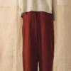 Weit geschnittene Crinkle-Baumwollgaze-Hose zum Hineinschlüpfen Weit geschnittene Crinkle-Baumwollgaze-Hose zum Hineinschlüpfen